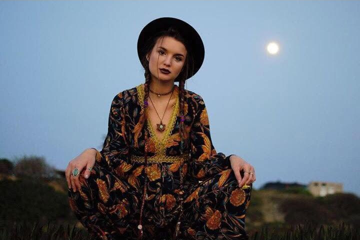 Featured moonlit editorial modeling portrait